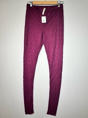 Intimately Free People Women’s Purple Floral Tight Leggings Sz Small